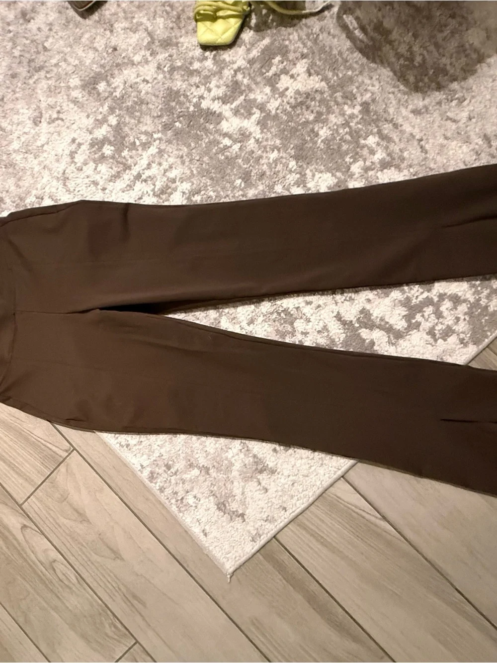 ALO Yoga Brown Boot-Cut Split-Hem Pants